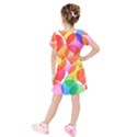 Rainbow balloon Kids  Short Sleeve Velvet Dress View2