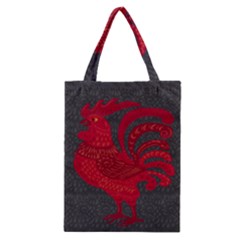 Red Fire Chicken Year Classic Tote Bag by Valentinaart