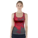 Red fire chicken year Racer Back Sports Top View1