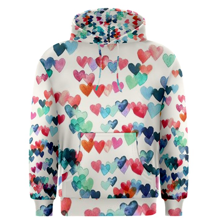 Cute rainbow hearts Men s Pullover Hoodie