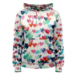 Cute Rainbow Hearts Women s Pullover Hoodie by Brittlevirginclothing