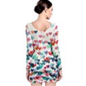 Cute rainbow hearts Long Sleeve Velvet Bodycon Dress View2