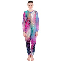 Colorful Leaves Onepiece Jumpsuit (ladies)  by Brittlevirginclothing