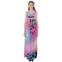 Colorful Leaves Empire Waist Maxi Dress by Brittlevirginclothing