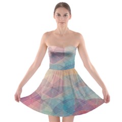 Colorful Light Strapless Bra Top Dress by Brittlevirginclothing