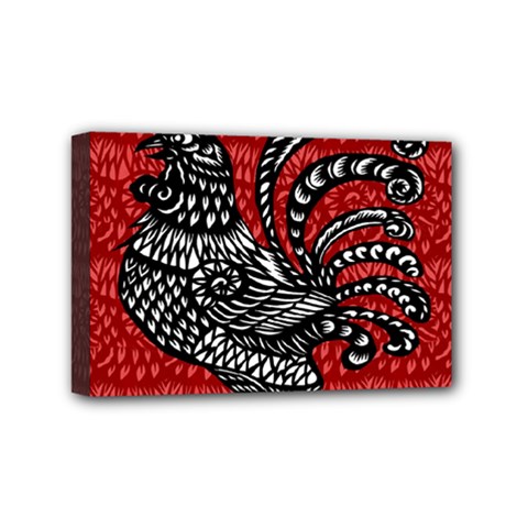 Year Of The Rooster Mini Canvas 6  X 4  by Valentinaart