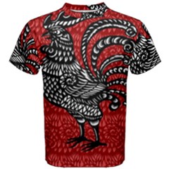 Year Of The Rooster Men s Cotton Tee by Valentinaart