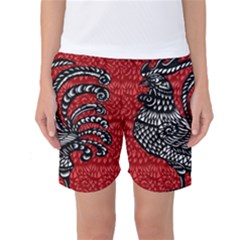 Year Of The Rooster Women s Basketball Shorts by Valentinaart