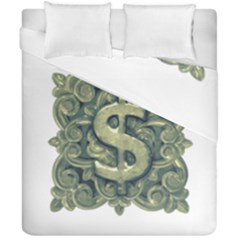 Money Symbol Ornament Duvet Cover Double Side (california King Size) by dflcprints