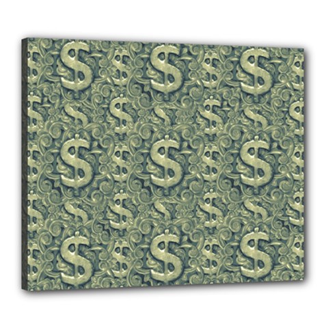 Money Symbol Ornament Canvas 24  X 20 