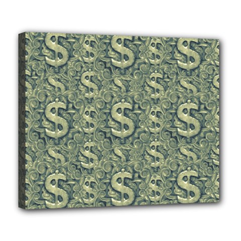 Money Symbol Ornament Deluxe Canvas 24  X 20  