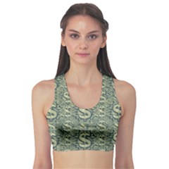 Money Symbol Ornament Sports Bra by dflcprintsclothing