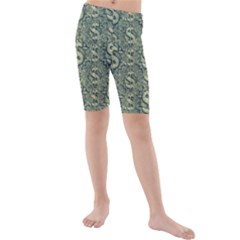 Money Symbol Ornament Kids  Mid Length Swim Shorts