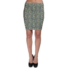 Money Symbol Ornament Bodycon Skirt