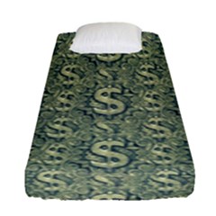 Money Symbol Ornament Fitted Sheet (single Size)