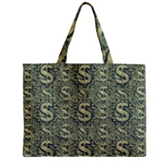 Money Symbol Ornament Zipper Mini Tote Bag