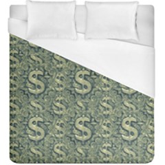 Money Symbol Ornament Duvet Cover (king Size)