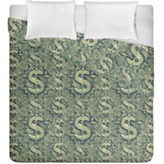 Money Symbol Ornament Duvet Cover Double Side (king Size)