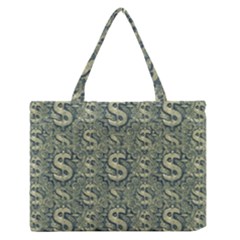 Money Symbol Ornament Medium Zipper Tote Bag