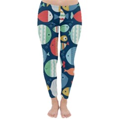 Cute Small Marine Fish Classic Winter Leggings