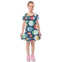 Cute small marine fish Kids  Short Sleeve Velvet Dress View1