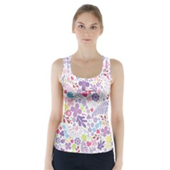 Colorful Flower Racer Back Sports Top by Brittlevirginclothing