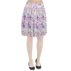 Colorful Flower Pleated Skirt by Brittlevirginclothing