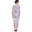 Colorful flower Sleeveless Velvet Midi Dress View2