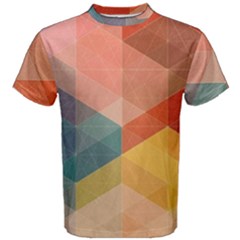 Colorful Warm Colored Quares Men s Cotton Tee by Brittlevirginclothing