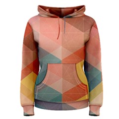 Colorful Warm Colored Quares Women s Pullover Hoodie by Brittlevirginclothing