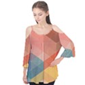 Colorful warm colored quares Flutter Tees View1