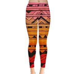 Warm Tribal Leggings  by Brittlevirginclothing