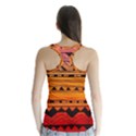 warm tribal Racer Back Sports Top View2