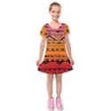 warm tribal Kids  Short Sleeve Velvet Dress View1