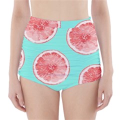 Cute Pink Lemon High-waisted Bikini Bottoms