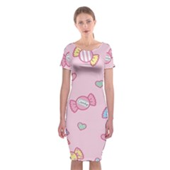 Cute Candy Classic Short Sleeve Midi Dress