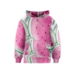 Cute Watermelon Kids  Pullover Hoodie by Brittlevirginclothing