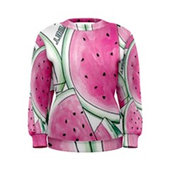 Cute Watermelon Women s Sweatshirt by Brittlevirginclothing