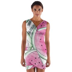 Cute Watermelon Wrap Front Bodycon Dress by Brittlevirginclothing