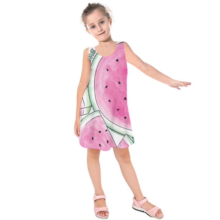 Cute watermelon Kids  Sleeveless Dress