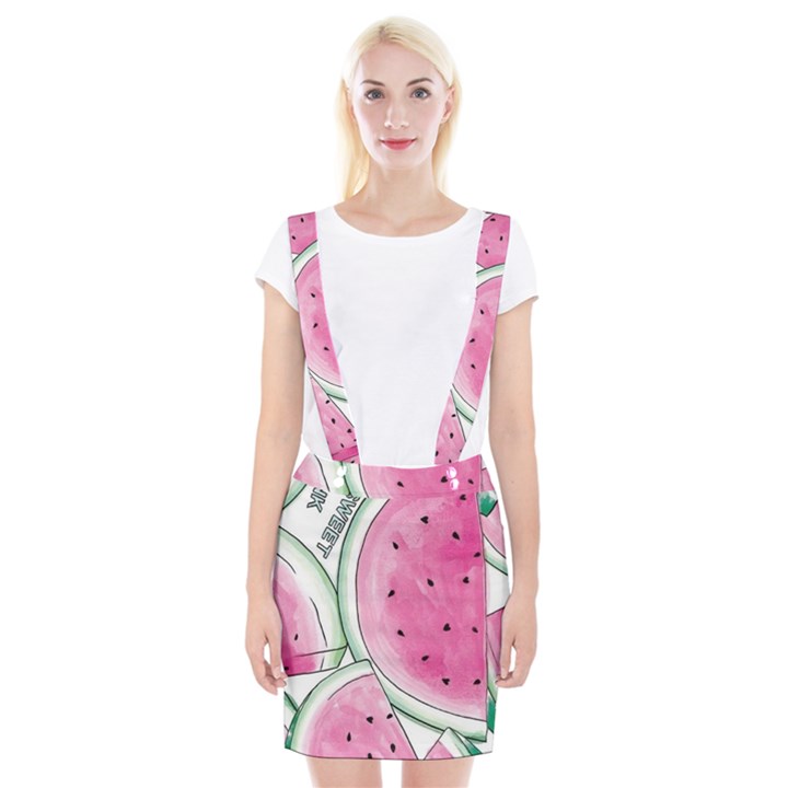 Cute watermelon Suspender Skirt