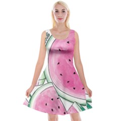 Cute Watermelon Reversible Velvet Sleeveless Dress