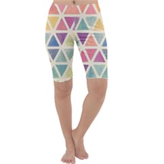 Colorful Triangle Cropped Leggings  by Brittlevirginclothing