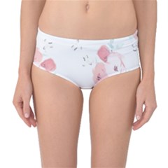 Lovely Flowers Mid-waist Bikini Bottoms