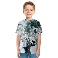 Black And White  Kids  Sport Mesh Tee