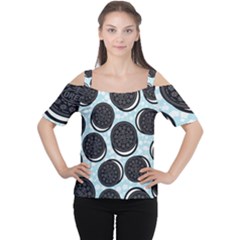 Cute Oreo Women s Cutout Shoulder Tee