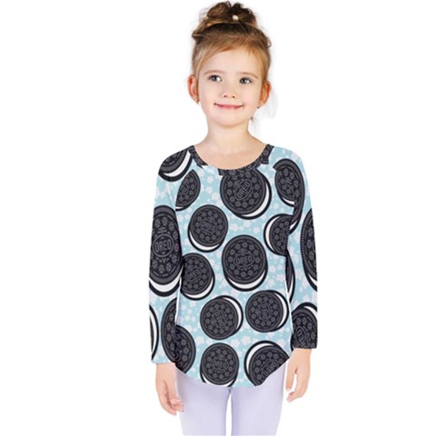 Cute Oreo Kids  Long Sleeve Tee by Brittlevirginclothing