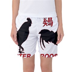 Year Of The Rooster - Chinese New Year Women s Basketball Shorts by Valentinaart