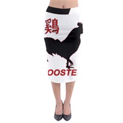 Year Of The Rooster - Chinese New Year Midi Pencil Skirt by Valentinaart