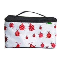 Beetle Animals Red Green Fly Cosmetic Storage Case by Amaryn4rt